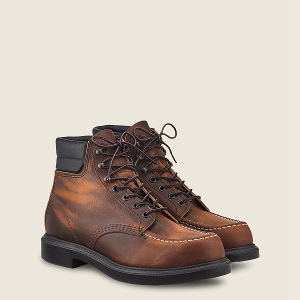 Red Wing Heritage Bot Erkek - Classic Supersole - 6-Inchr Rough & Tough Deri - Koyu Kahverengi - 78I